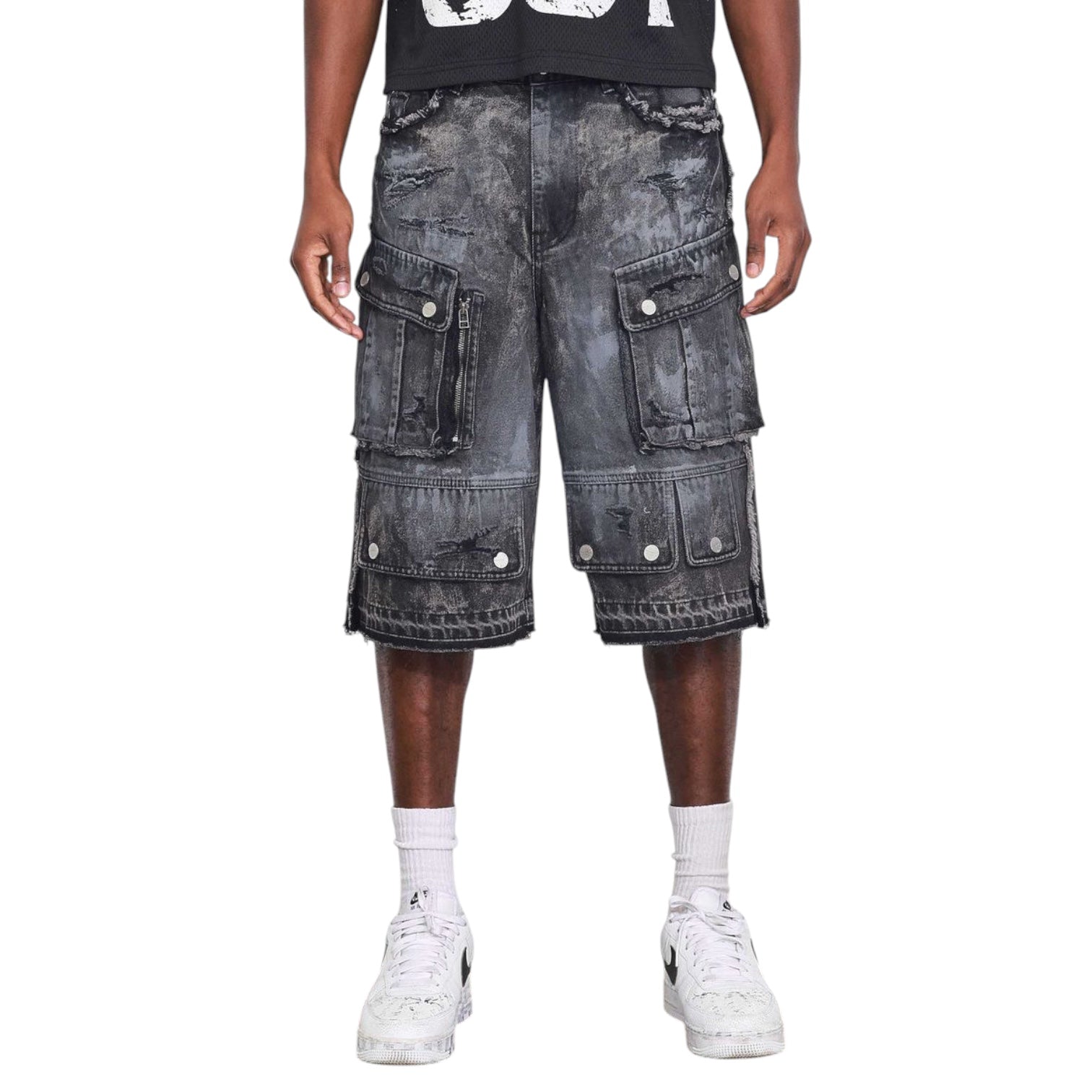 FIRST ROW: Multi Cargo Denim Jorts FRS3013